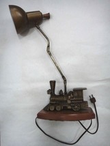 vintage RAILROAD TRAIN STUDENT DESK LAMP bendable arm EARLIER brass stea... - £68.51 GBP
