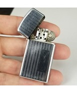 vintage Zippo lighter 1974 slim stripe monogram NEVER ENGRAVED! - $32.99