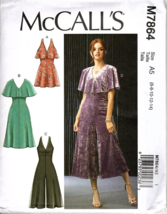 McCall's M7864 Misses 6 to 14 Jumpsuits and Dresses Uncut Sewing Pattern - $16.66