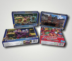Lot Of 4 Puzzlebug Puzzles Each 500 Pieces LPF #5500 # 3700 Eggs Garden Germany - £18.41 GBP