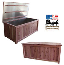 Amish Cedar Deck Box - Solid Wood Storage With Aluminum Liner - £632.73 GBP+