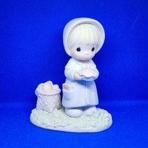 VINTAGE PRECIOUS MOMENTS FIGURINE NOVEMBER 1988 ENESCO PIE CALENDAR GIRL  - $20.59