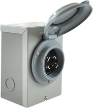 Conntek 80601-Gybx 30 Amps 125/250 Volts Power Inlet Box, For, Grey Cap. - $29.94