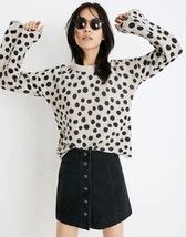 MADEWELL Leopard Dot Pullover Sweater Merino Wool Blend Size Small - $26.99