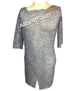 Chainmail Shirt Round Riveted With Flat Washer Armor Chainmail Haubergeo... - £217.18 GBP