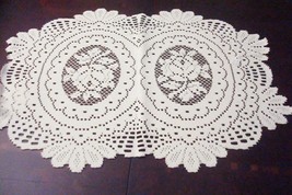 Great Lace Co. placement/doily laced CAMEO CREAM, New, 15X20[10] - £15.53 GBP