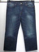 Lucky Brand Vintage Straight Men&#39;s W36 L27 Medium Ol Cayman Blue Stretch J EAN S - £17.98 GBP