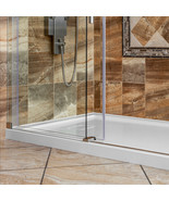 60&quot;x34&quot; Shower Base Pan Right Double Threshold Wall Corner Right Drain L... - £467.81 GBP