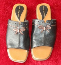 Croft &amp; Barrow Leather sandals Size 7 M Montauk Slides 2 Pair for $9.99 - £7.88 GBP