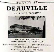 1952 Whitsun Hotel Deauville Advertisement Travel Sphere UK Import E90A - $28.01 CAD