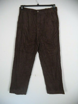 Men&#39;s Coffee Brown Covington Pleated Corduroy Pants. 36 X 32. 100% Cotton. - $35.23 CAD