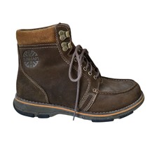 Dunham Mens Randal Brown Leather Lace Combat Motorcycle Grunge Boots Size 9 D - $65.00