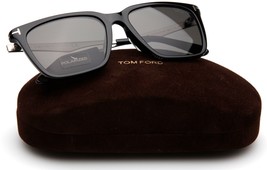 New TOM FORD Garrett TF 862-F 01D Black Sunglasses 56-17-145mm Italy Polarized - £142.55 GBP