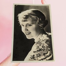 Vintage Portrait Real Photo RPPC Postcard Lovely Blond Hair Lady w/Lipst... - €1,72 EUR