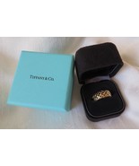 1995 Tiffany & Co. 18k Gold Vannerie Basket Weave Wide Band Ring Size 6.75~Mint - $1,195.00