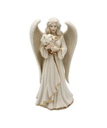 Lenox Angelic Visions Friend Angel With Flowers 8&quot; Figurine Gold Trim 82... - $641.66 MXN