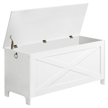 39.4&quot; Toy Chest, Sturdy Entryway Storage Chest With Safety Hinges, Retro... - $129.99