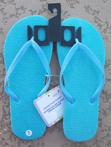 womens flip flops plain blue size 9 nwt - $12.00