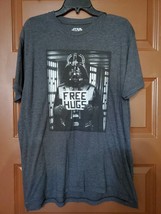 Star Wars Darth Vader Free Hugs Graphic T-Shirt Charcoal LARGE Great con... - $13.86