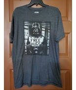 Star Wars Darth Vader Free Hugs Graphic T-Shirt Charcoal LARGE Great con... - £10.89 GBP