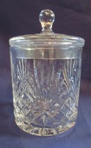 Vtg Crystal Clear Industries Handcut Mouth Blown Candy Jar With Lid Hungary - £19.66 GBP