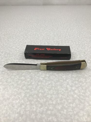 NEW Frost Cutlery 4 1/4 Closed Stainless Steel Pocket Knife 14-312 FW KG - $9.89