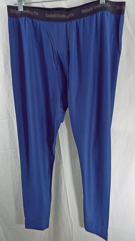 Men&#39;s Duluth Buck Naked Performance Base Layer Pants 38739 Dark Cobalt Blue - £22.33 GBP