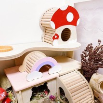 Wooden Hamster Adventure Tower - Interactive Multifunctional Toy - £26.23 GBP+