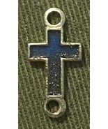 Enameled Filled 3/4 Inch Cross Pendant Charm - $5.00