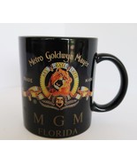 Metro Goldwyn Mayer MGM Florida Black Ceramic Lion Coffee Cup Mug - £11.79 GBP