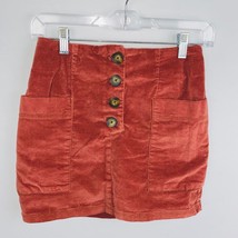 Urban Outfitters BDG  Rusty Orange Velvety Women&#39;s XS Mini Pencil Skirt - £13.41 GBP
