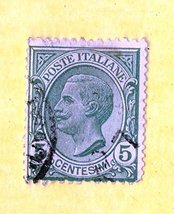 Used Italy Postage Stamp (1906) - 5c KING EMMANUEL - Scott # 94 - £7.04 GBP