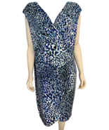 London Times Woman Blue, Black, Green, White Print Faux Wrap V neck Dres... - $39.90 CAD London Times Woman Blue, Black, Green, White Print Faux Wrap V neck Dres... - $39.90 CAD