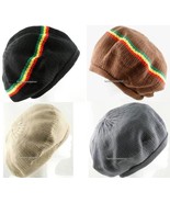 1 Piece 100% Cotton Rasta Tam Beret Cap Hat Crown Reggae Marley Jamaica Size M/L - £13.09 GBP - £13.86 GBP