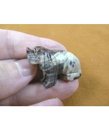 Y-DOG-HO-69) red white HOUND DOG sit hunting stone carving SOAPSTONE I l... - $8.59