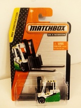 Matchbox 2014 #022 White &amp; Green Power Lift MBX Construction Series Mint On Card - £9.42 GBP