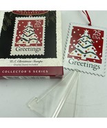 1995 Hallmark Keepsake Ornament U.S. Christmas Stamps Tree Enameled Copp... - $6.15 CAD