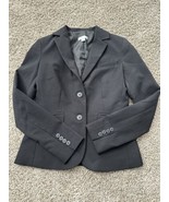 New York &amp; Company Women Black Blazer Two Button Size 0 Jacket Career Wear - $12.19