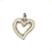 Vintage Sterling Signed 925 Mexico Modern Heart Perfume Posion Bottle Pendant - £67.05 GBP