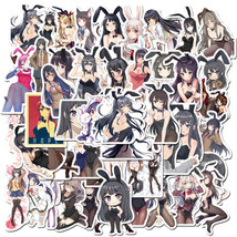 50Pcs Bunny Girl Sticker Pack For Water Bottle Laptop Suitcase Journaling New - $7.78