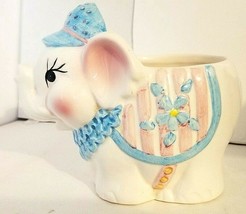 Inarco Elephant Baby Planter 5 1/2" Tall Rare! - $20.79