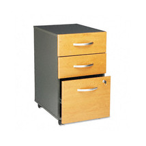 Bush Series C 3-Drawer Mobile Pedestal File- 28-1/8 High- Graphite GY/Me... - $577.08