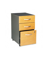 Bush Series C 3-Drawer Mobile Pedestal File- 28-1/8 High- Graphite GY/Me... - $577.08