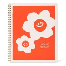 Notebook Collective Smiley Floral Affirmation Single Subject Notebook Or... - $13.29