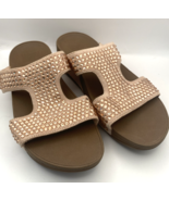 FitFlop Women&#39;s Marlie Pink Rhinestone Embellished Platform Slide Sandal... - $39.08 CAD