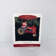 Vtg Hallmark Keepsake Christmas Ornament Santa Makin’ Tractor Tracks 1994 - £11.82 GBP