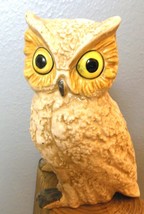 White Handpainted Ceramic Owl 6&quot; No ID - £11.87 GBP