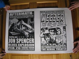 Weezer Jon Spencer &#39;Blues&#39; Explosion Poster The Concert Black White Proof-
sh... - £349.64 GBP