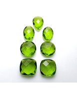 Briolette Green Peridot Mixed Rose Cut AAA+Quality 45.50 Ct 7 Pcs Loose ... - £28.75 GBP