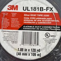 3M UL181B-FX Silver HvacTape 3350 Flexible Duct Connections 1.88 In X 12... - $12.34